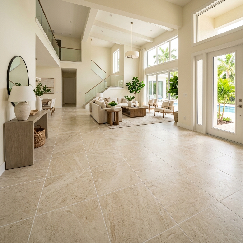 Floor tile cleaning