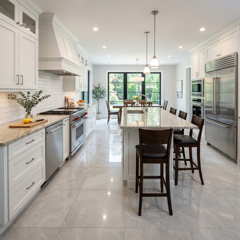 Kitchen tile cleaning